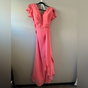 Coral Pink Bridesmaid Dress Size 28